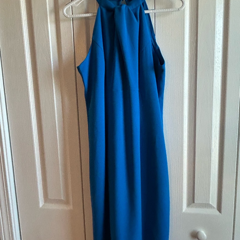 Julia Jordan Elegant Blue Backless Dress
